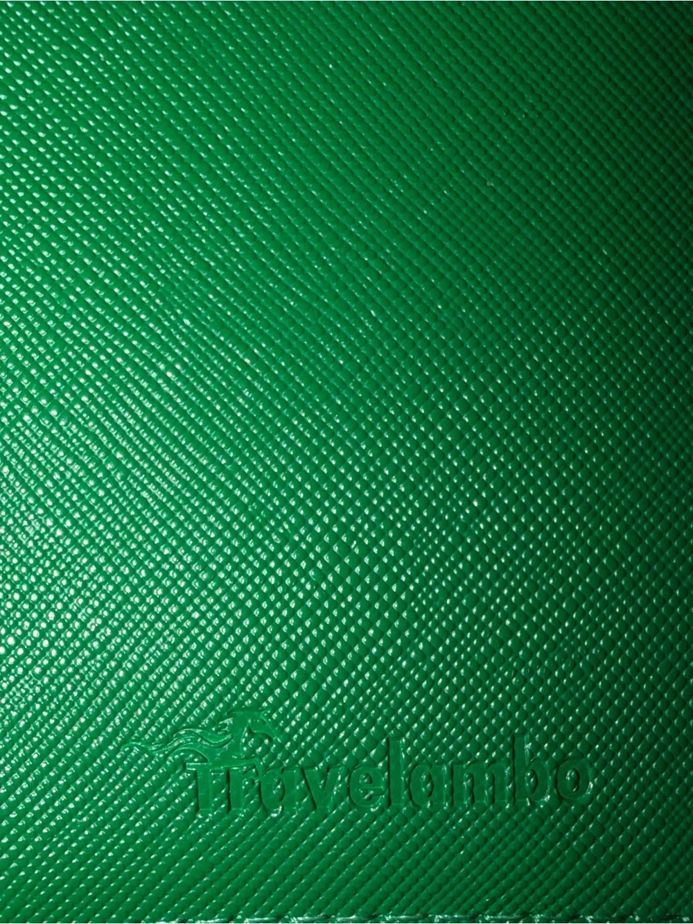 Travelambo Emerald Green RFID Bifold Wallet Gold Hardware